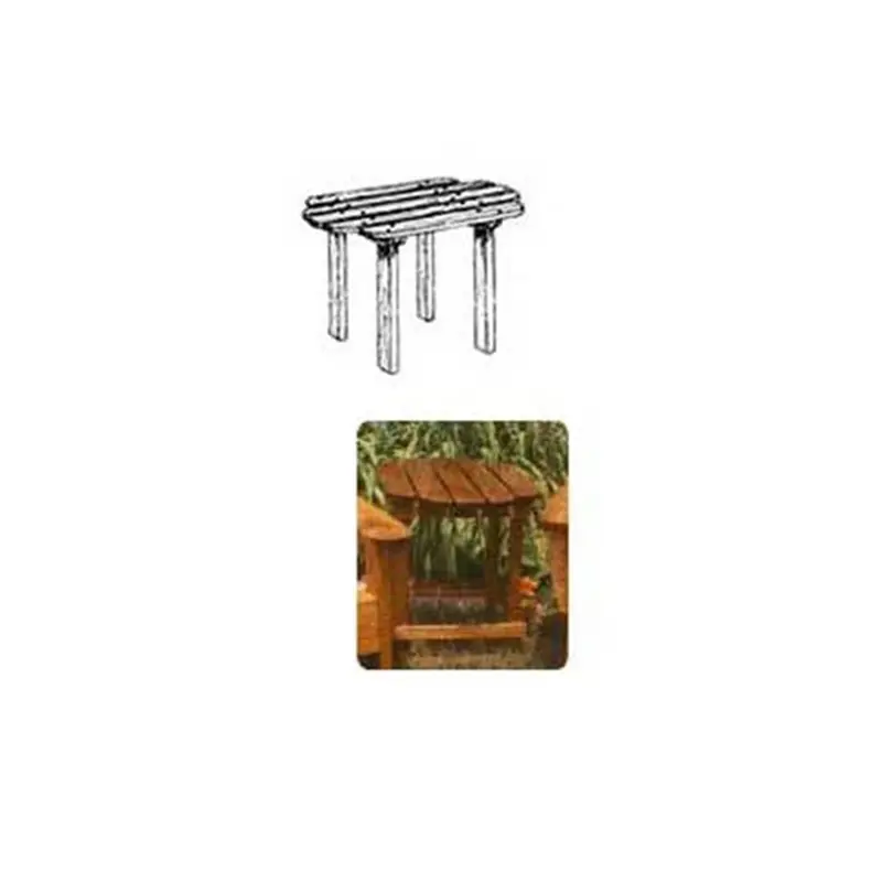 Adirondack-Style Outdoor Table – Rustic Garden Wood Plan
