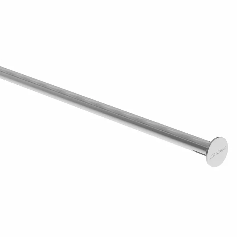 Adjustable Chrome Wall-Mounted Wood Shelf System – 52″ to 96″ Width with Hang Rod