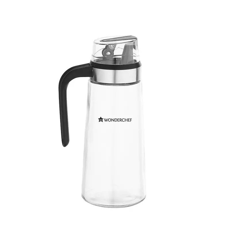Airtight 600ml Glass Oil Dispenser with Precision Nozzle & Snap Lid – For Olive Oil, Vinegar & Cooking Oils