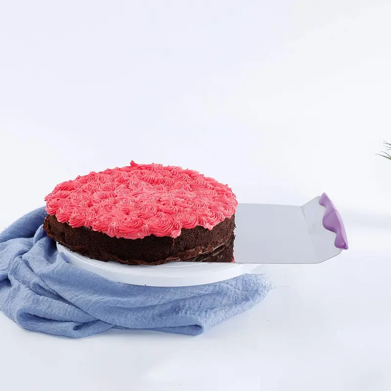 Ambrosia Stainless Steel Cake Lifter – Ergonomic Non-Slip Handle Design