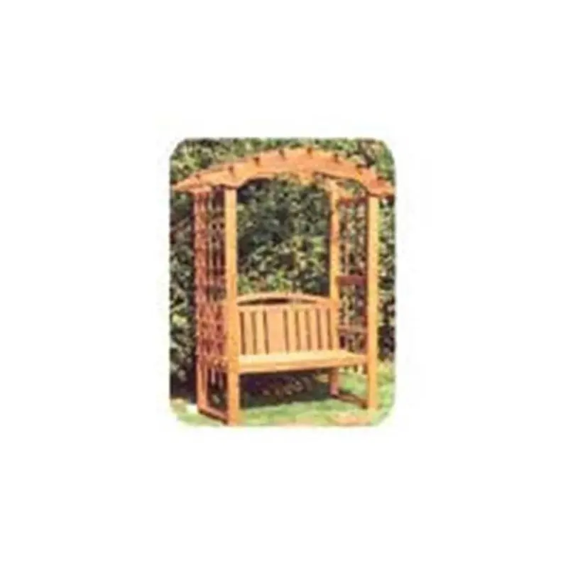 Arbor with Built-In Bench Woodworking Plan