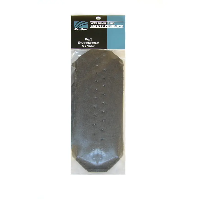 ArcOne 04-HGSB-5 Lightweight Felt Sweatbands – Black, Pack of 5