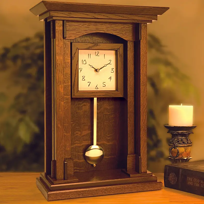 Arts & Crafts Pendulum Clock Build Plan – Printable Woodworking Project Blueprint