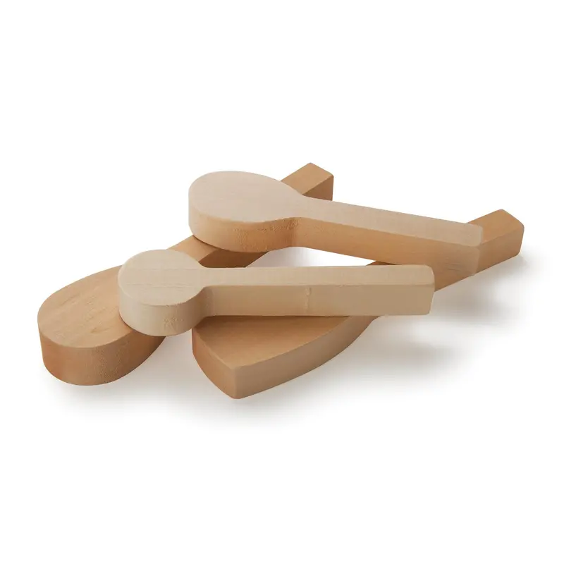 Basswood Spoon Blank Assortment – 4-Piece Unfinished Wood Carving Set