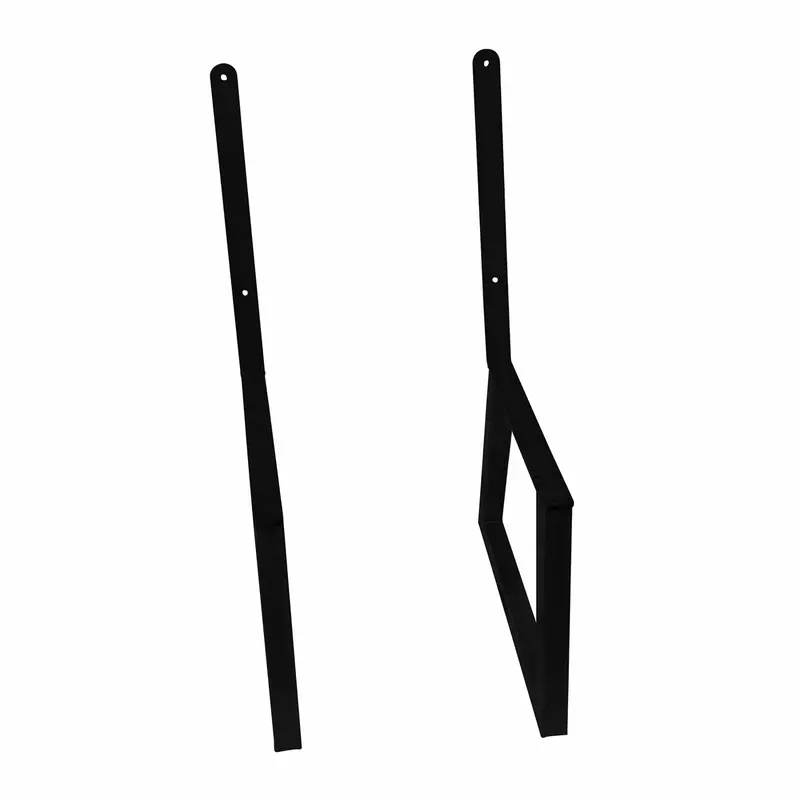 Black Bench Legs with Integrated Backrest – Pair Set