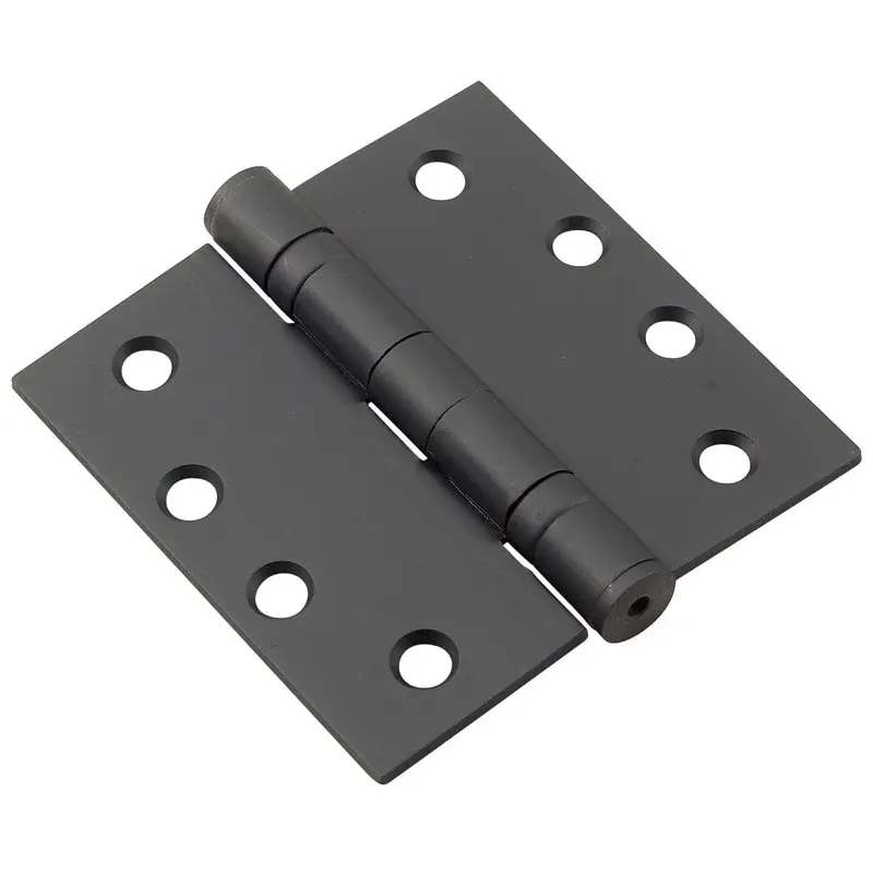 Black Full-Mortise Ball-Bearing Butt Hinges – 4″ Size, 3-Pack