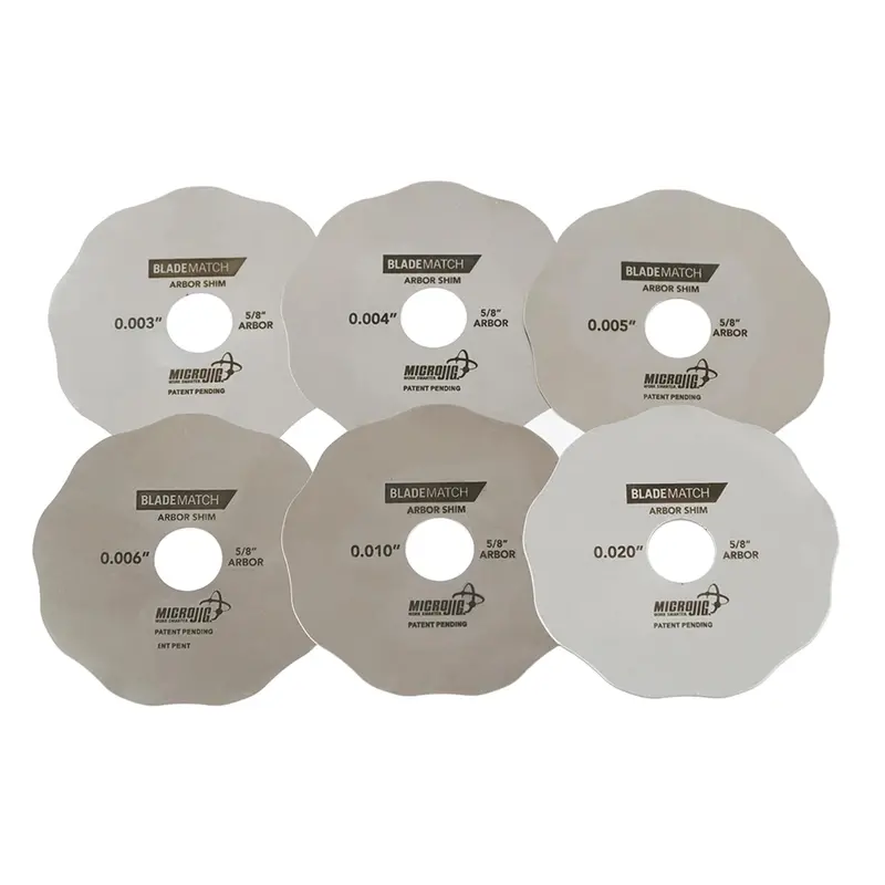 BLADEMATCH 5/8″ Table Saw Arbor Shims for Precision Blade Alignment