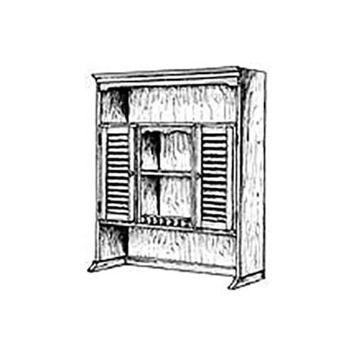Bookshelf Hutch Plan II – Cabinet-Style Woodworking Blueprint