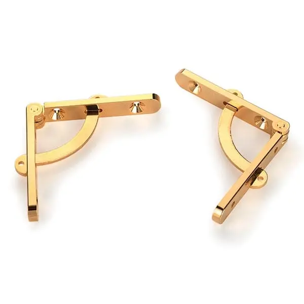 Brass Side-Rail Hinge – Decorative Pair for Furniture & Panel Mounting