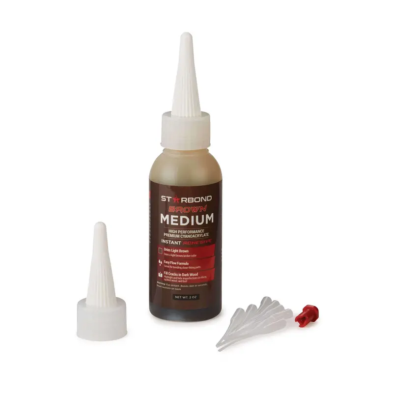Brown Medium-Strength CA Glue – BR-150, 2 oz