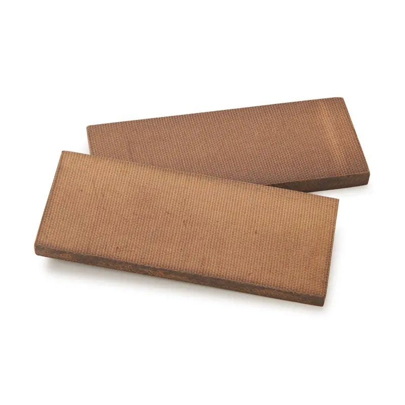 Brown Synthetic Fiber Board Knife Scales — 3/8″ × 2″ × 5″, Pair