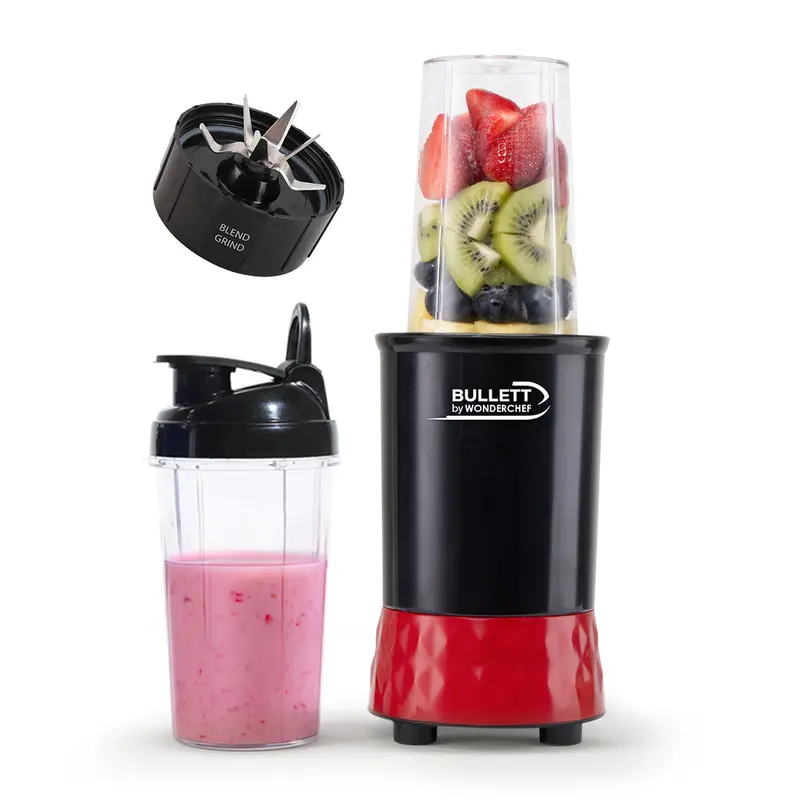 Bullett by Wonderchef 500W Blender Mixer – 22,000 RPM, 2 Jars, Black & Red