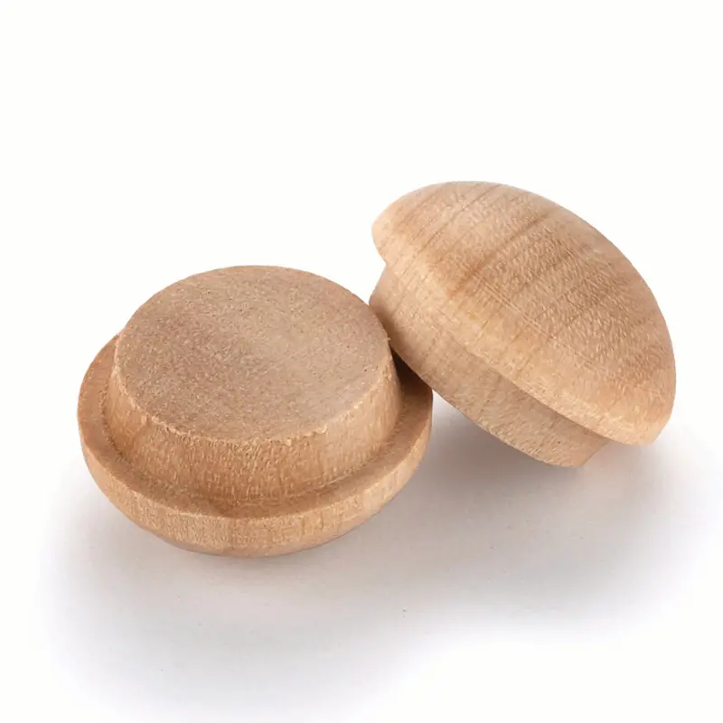 Button-Top Wooden Screw Hole Cover