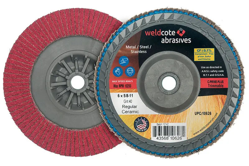 C-PRIME PLUS Ceramic Trim Wheel – 4-1/2″ x 5/8-11, 40G, Hub-Mounted (Part #10623)