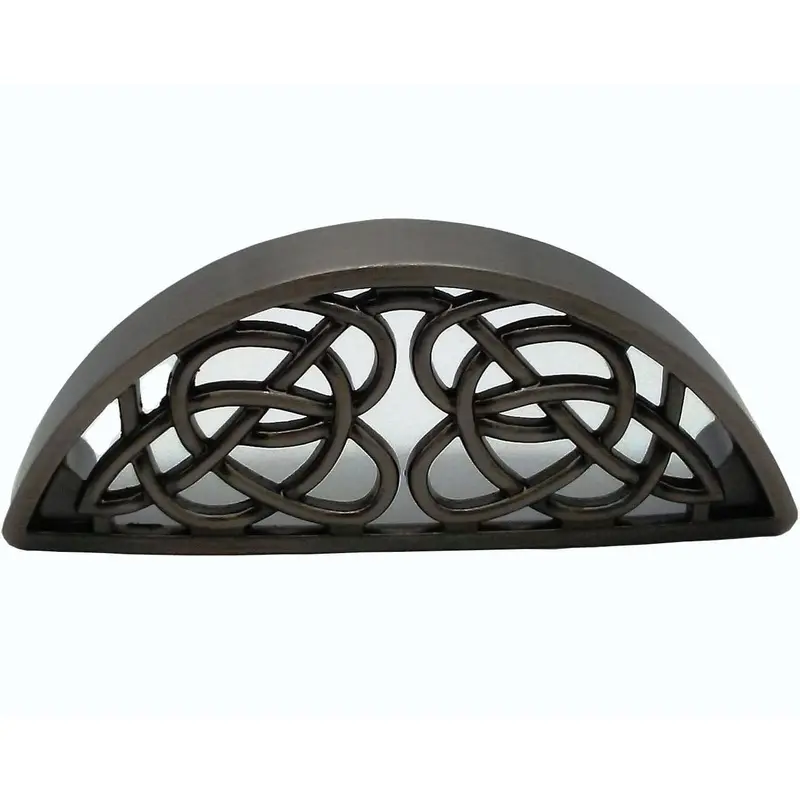 Celtic-Inspired Cup Pull – Satin Nickel Oxide Finish