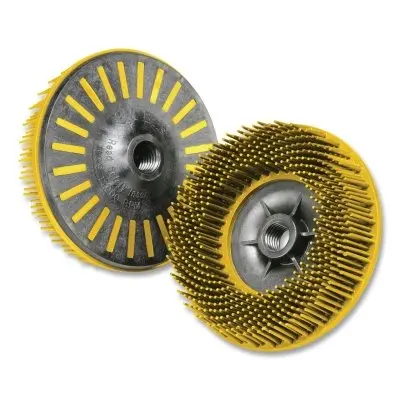 Ceramic Bristle Disc — 4-1/2″ x 5/8″-11, 80 Grit, Yellow, Rated to 12,000 RPM