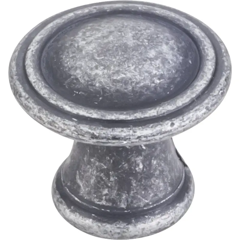 Chesapeake Cabinet Knob – 1-3/16″ Dia., Distressed Antique Silver