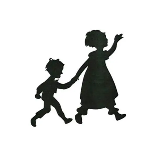 Children at Play Silhouette Woodworking Pattern
