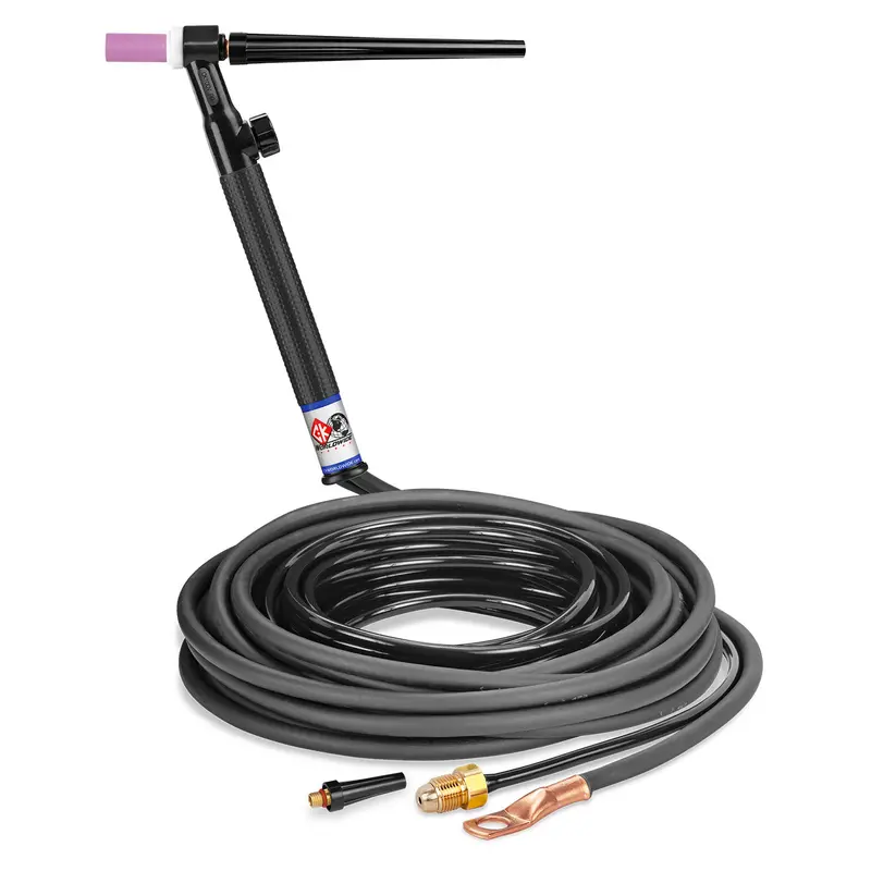 CK Worldwide CK125VN 125A Gas-Cooled TIG Torch – Rigid Head with Precision Gas Valve
