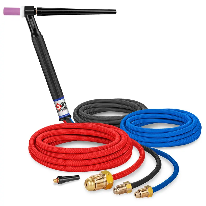 CK Worldwide CK20-12SF — 250A Water-Cooled SuperFlex Rigid-Head TIG Torch, 12.5-Foot Cable