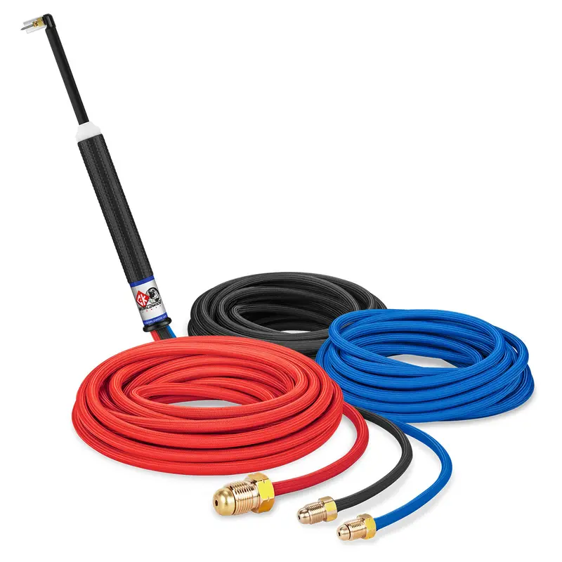 CK Worldwide MR1425SF 140A Micro Water-Cooled TIG Torch with 25′ Superflex Cable