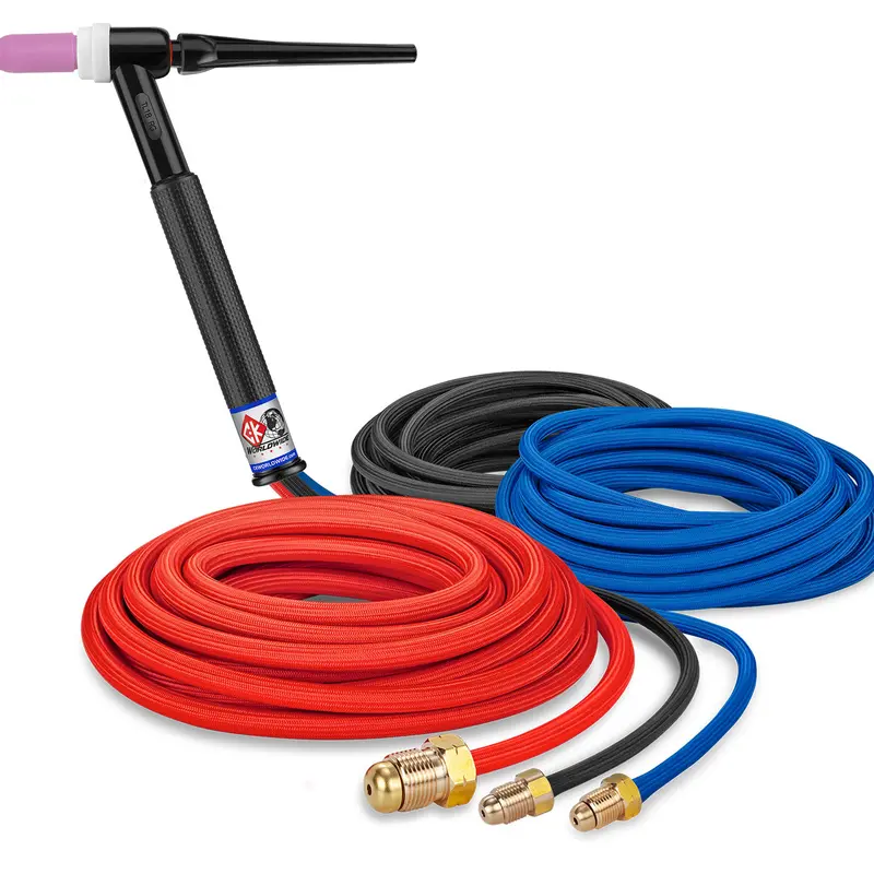 CK Worldwide TL18-25SF 350A Water-Cooled Rigid-Head TIG Torch with 25-Foot Super-Flex Cables
