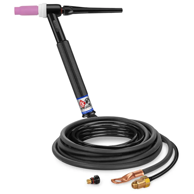 CK Worldwide TL2112N RG 200A Gas-Cooled Rigid-Head TIG Torch with 12.5-Foot Standard Cables