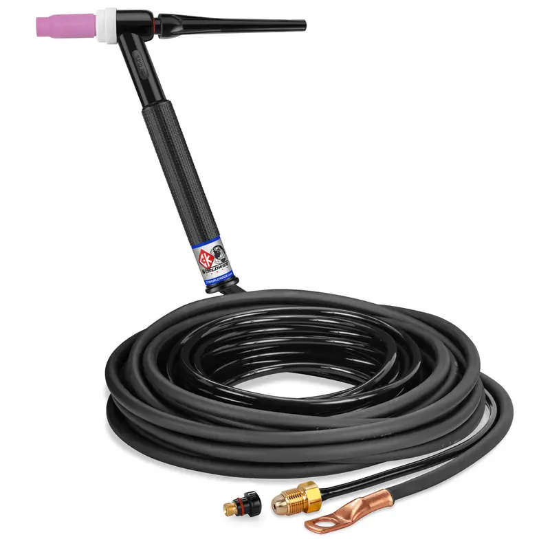 CK Worldwide TL2125N RG 200A Gas-Cooled Rigid-Head TIG Torch with 12.5-Foot Standard Cables
