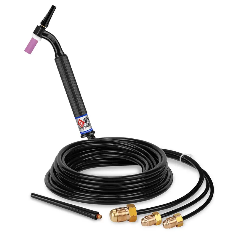 CK2312 FX 300A Water-Cooled Flex-Head TIG Torch with 12.5-Foot Cable