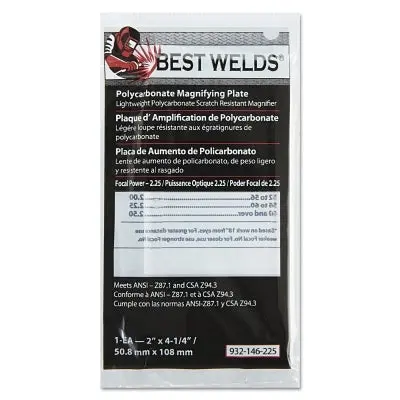 Clear Polycarbonate Magnifier Plate – 2″ x 4.25″, 2.25 Diopter