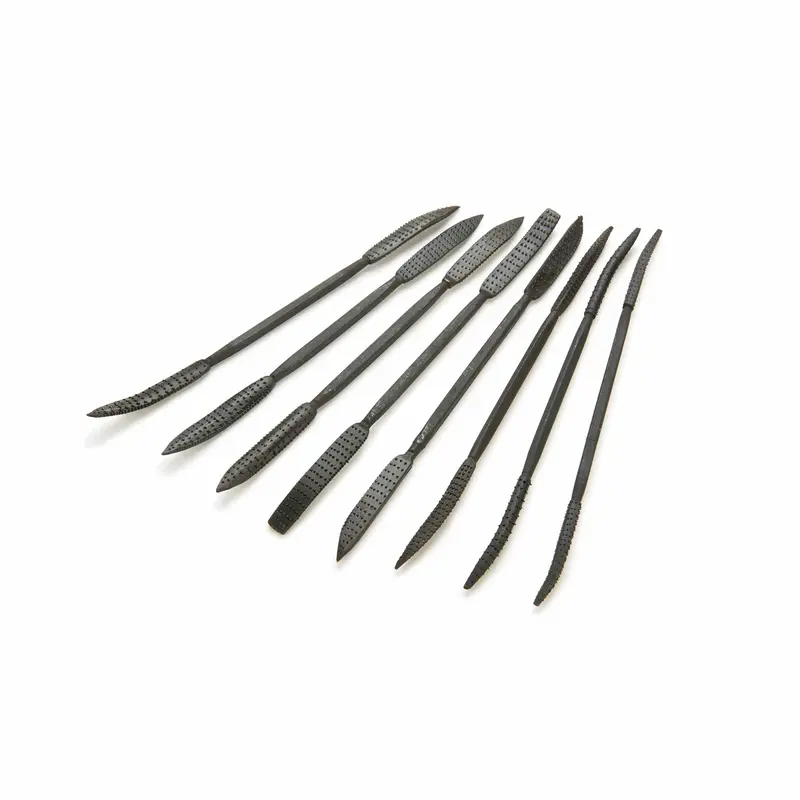 Coarse-Grade 8-Piece Large Riffler Rasp Set for Wood and Sculpture