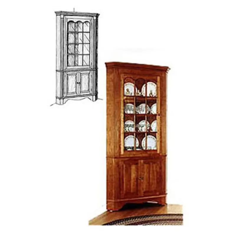 Colonial Corner Cabinet — Printable Woodworking Project Plan