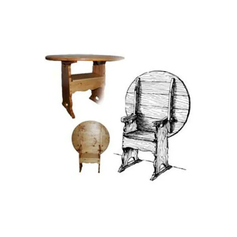 Colonial-Style Chair and Table Woodworking Plan (Printable PDF)