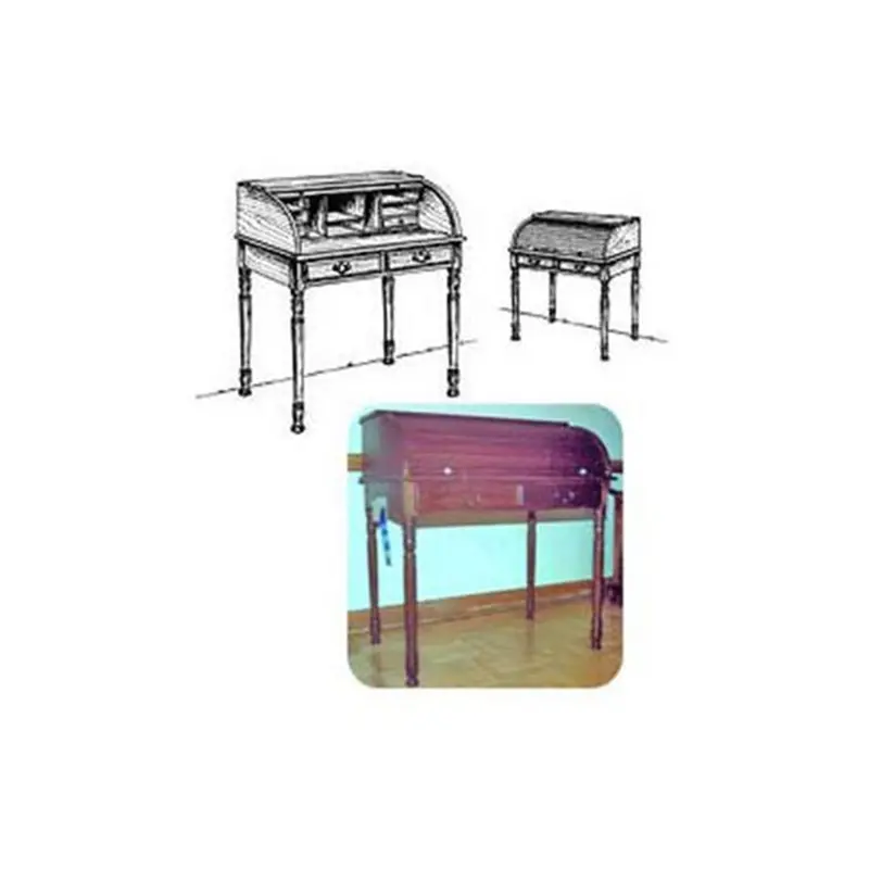 Compact Roll-Top Desk Woodworking Design