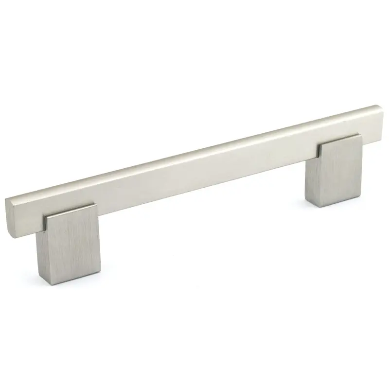Contemporary Cabinet Pull – 5-1/16″ Center-to-Center, Brushed Nickel Finish