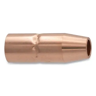 Copper MIG Gun Nozzle – 1/8 in Recessed, 1/2 in Bore, Miller-Style