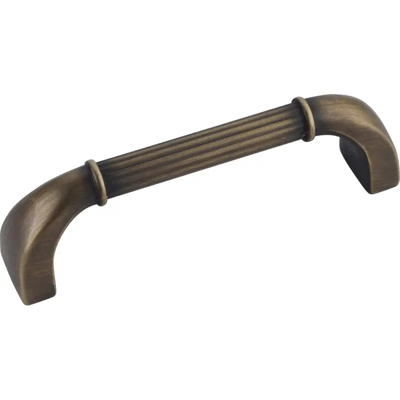 Cordova Cabinet Pull – 96 mm Center-to-Center, Antique Brushed Satin Brass