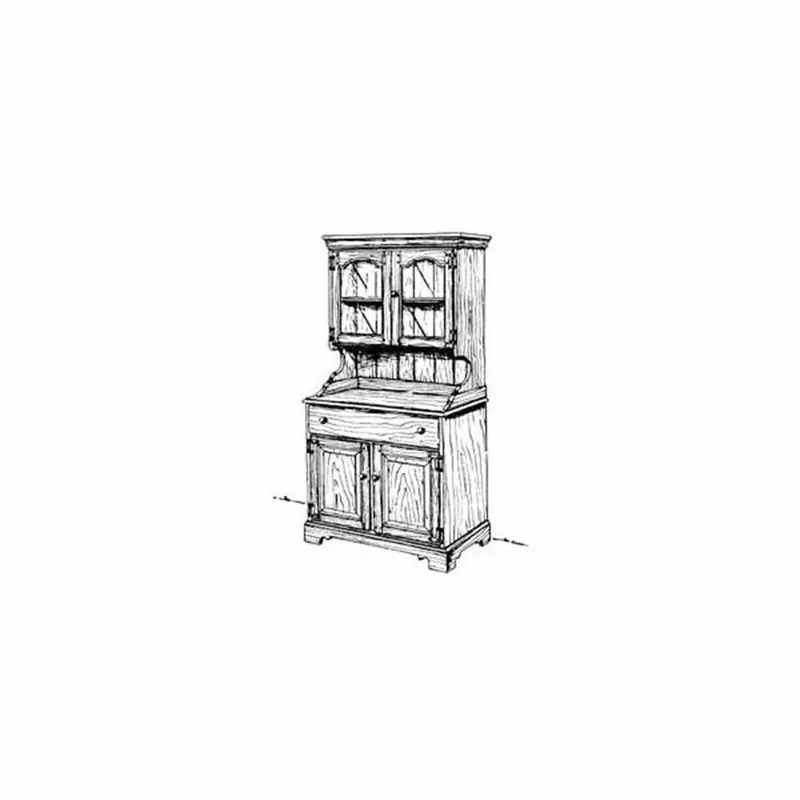 Country-Style Buffet and Hutch Woodworking Plan – Rustic Dining Room Set
