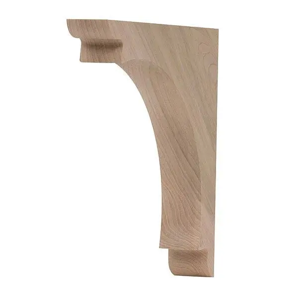 Cove-Profile Large Wooden Corbel