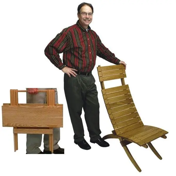 Cross-Braced Folding Chair and Table Set Plan (Digital Download)