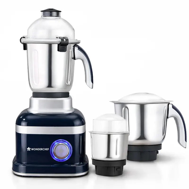 Cube 1000W 3-Jar Mixer Grinder – Khada Masala Grinder with Anti-Spill Design