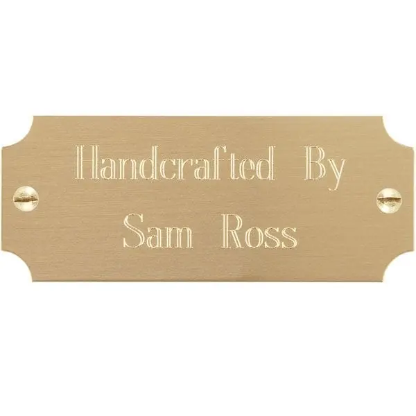 Custom Engraved 1″ × 2-1/2″ Brass Nameplate – Two-Line Personalization