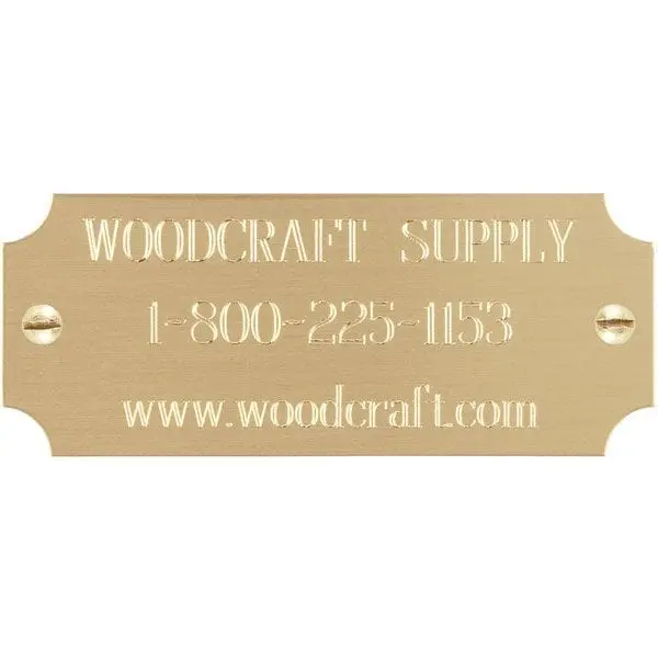 Custom Engraved Brass Nameplate – 1″ × 2-1/2″, 3-Line Personalization