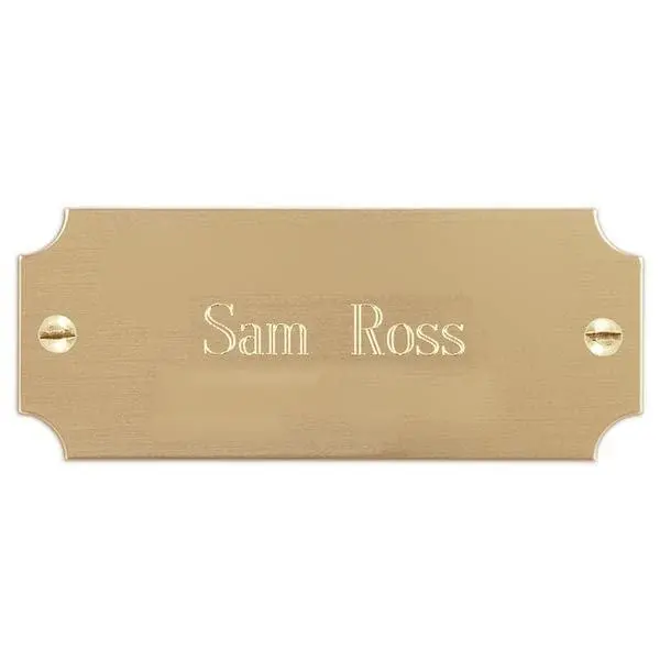 Custom Engraved Brass Nameplate – 1″ × 2.5″, Single-Line Personalization