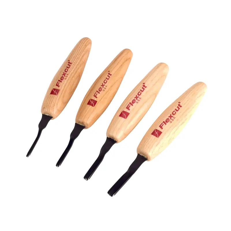 Deep U-Gouge Micro Carving Tool Set – 4-Piece Precision Set