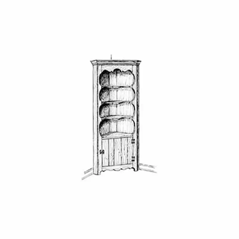 Deluxe Corner Cabinet Woodworking Plan – Printable PDF Blueprint