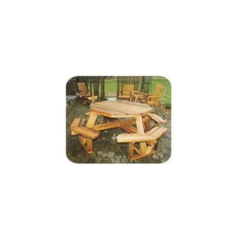 DIY Octagon Picnic Table Plan: 85-Inch Wide Woodworking Blueprint