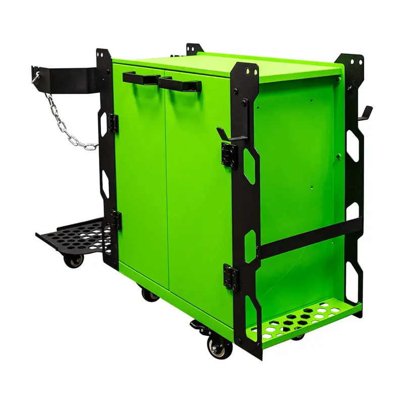 Dual-Cylinder Cabinet-Style Welding Cart — Secure Gas Bottle Storage