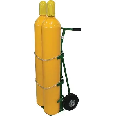 Dual-Cylinder Transport Cart – 750 Series, 9.5-Inch Diameter, 10-Inch Semi-Pneumatic Wheels