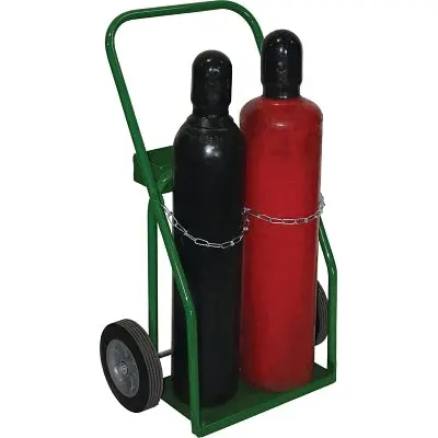 Dual-Cylinder Transport Cart – 9-1/2″ Diameter Capacity, Equipped with 8″ Semi-Pneumatic Wheels